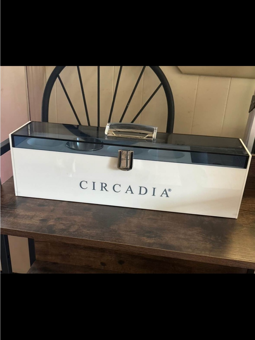 Circadia White and Black Cosmetic Storage Case